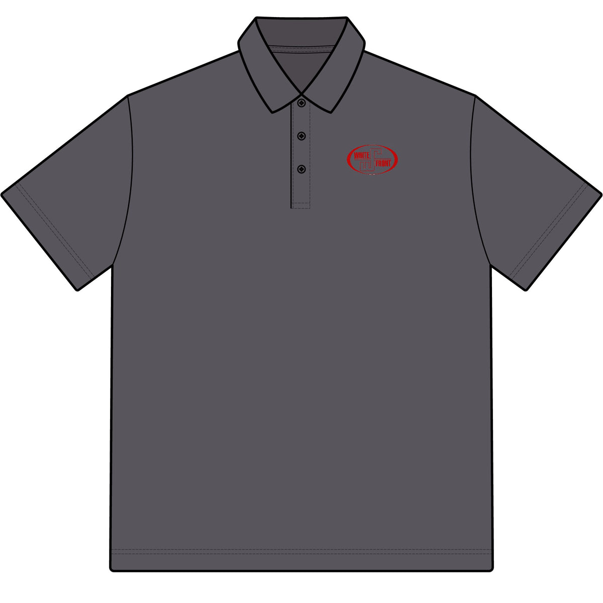 White Front Cotton Polo Shirt