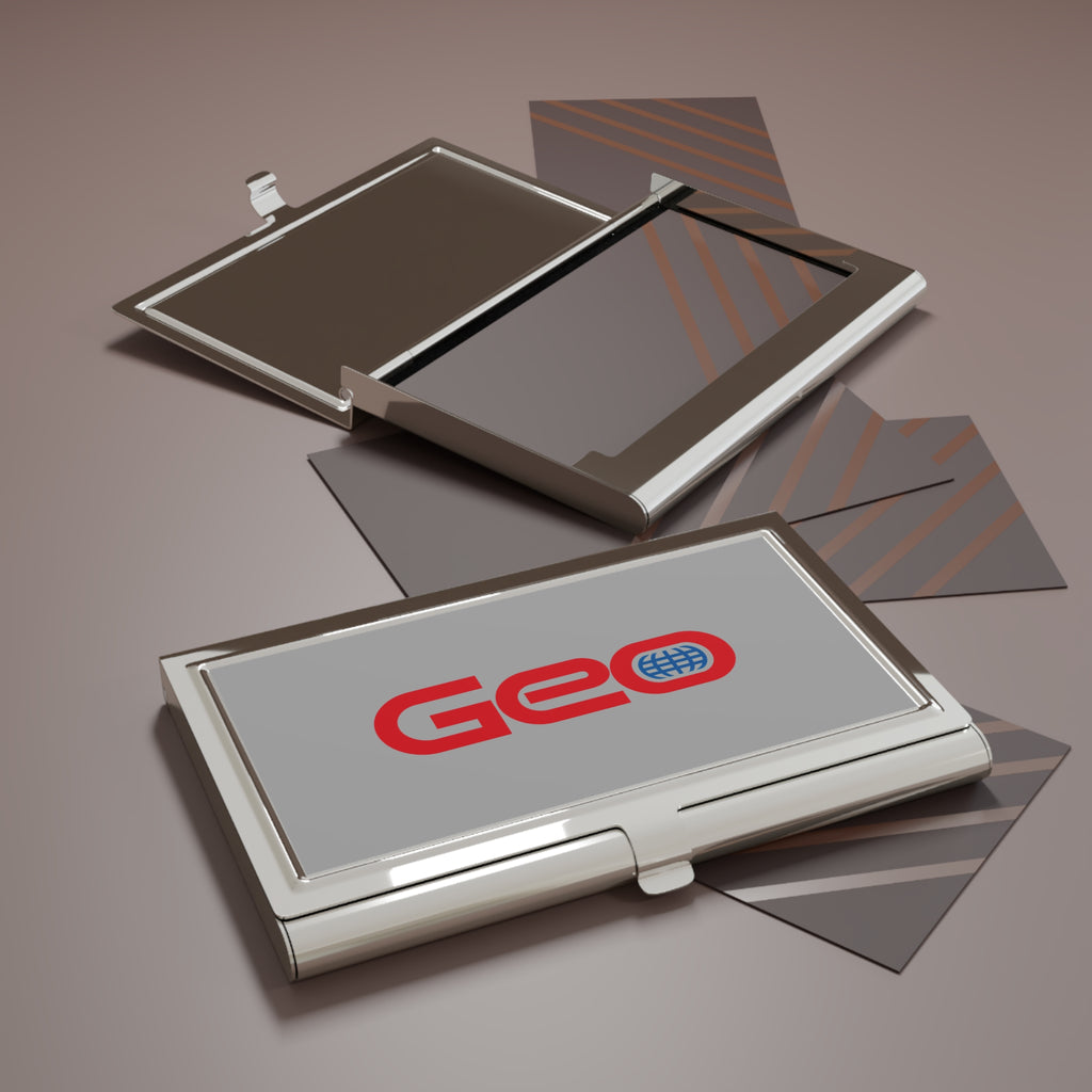 Geo Metal Business Card Holder