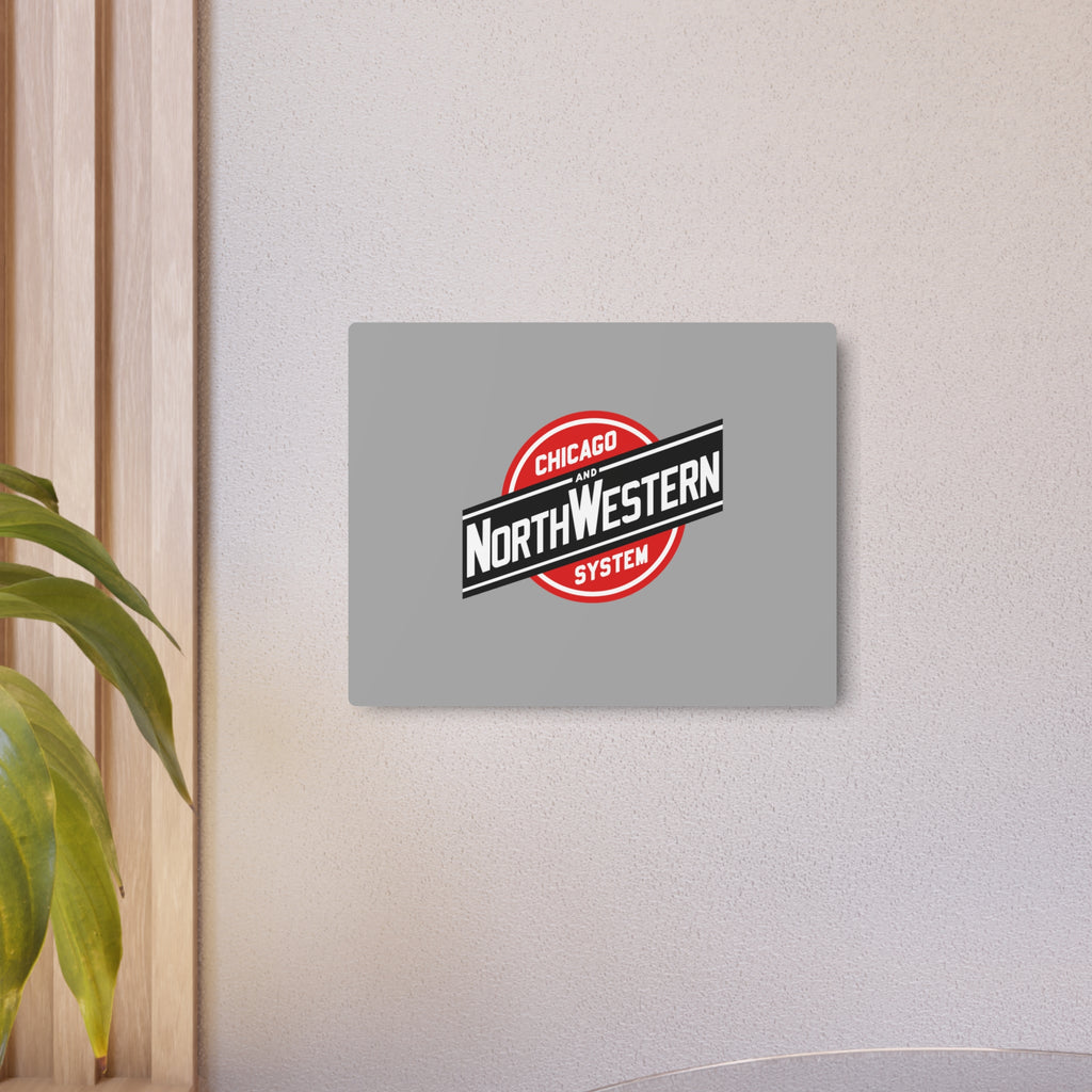 Chicago and North Western Railway Metal Sign