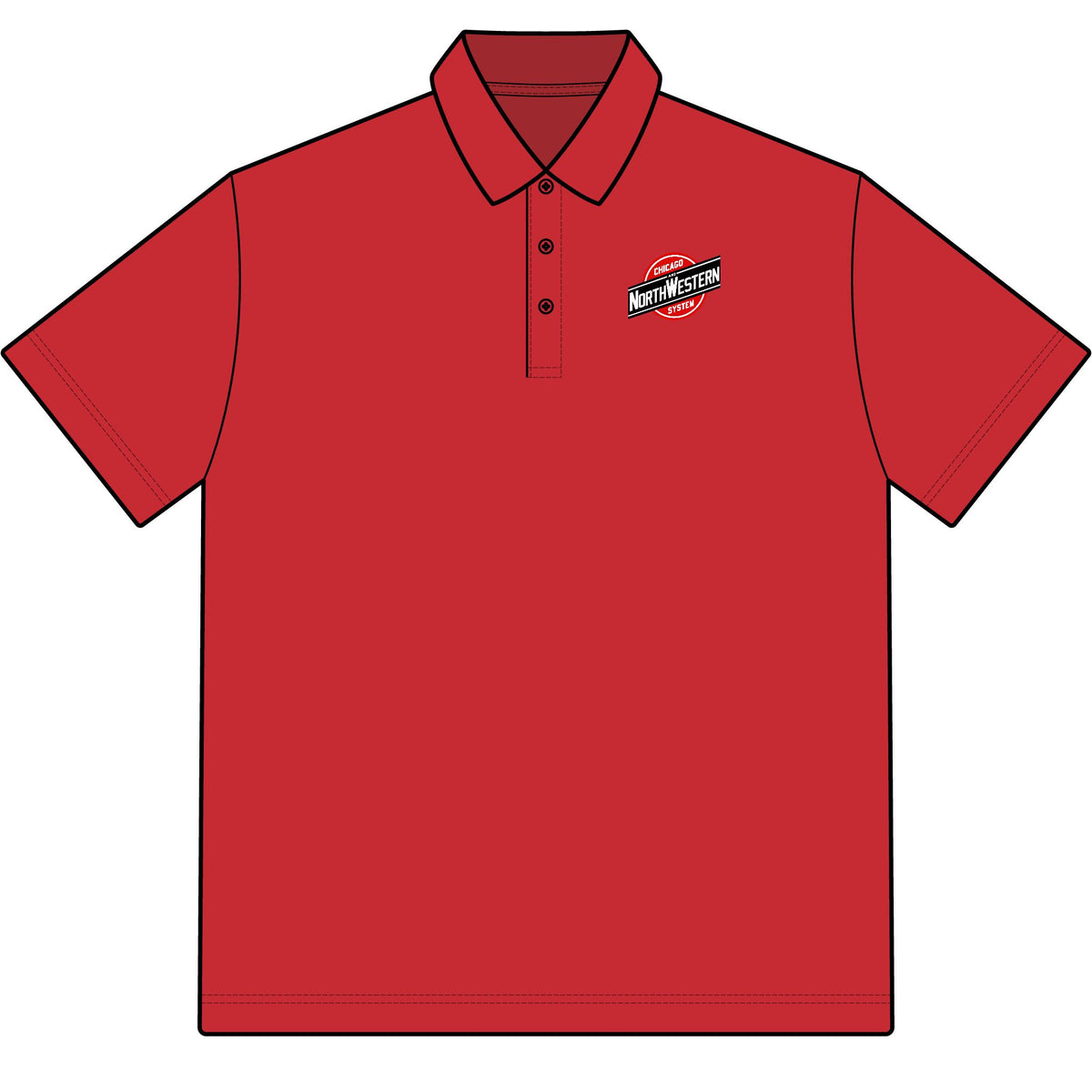 Chicago and North Western Railway Cotton Polo Shirt