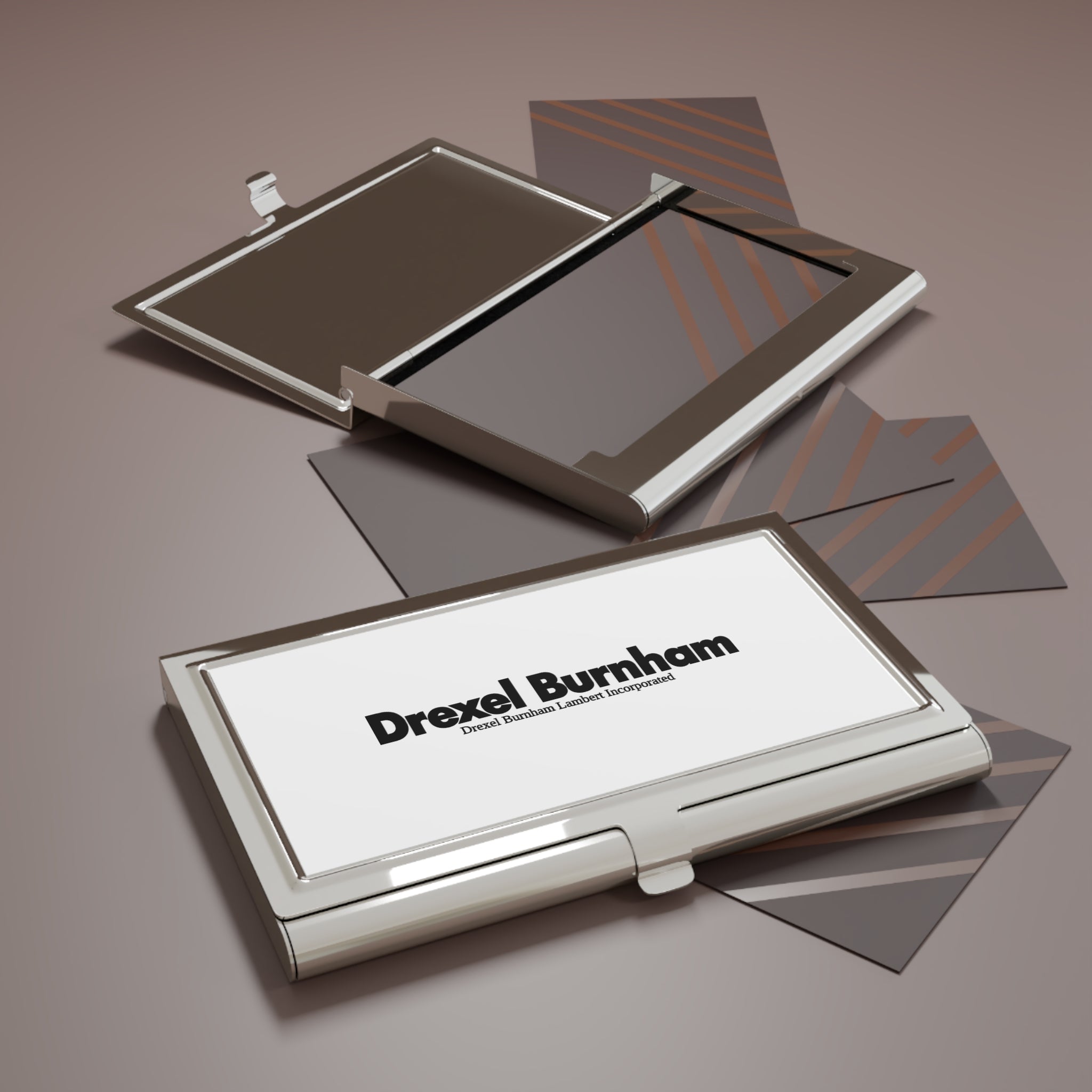 Drexel Burnham Lambert Metal Business Card Holder