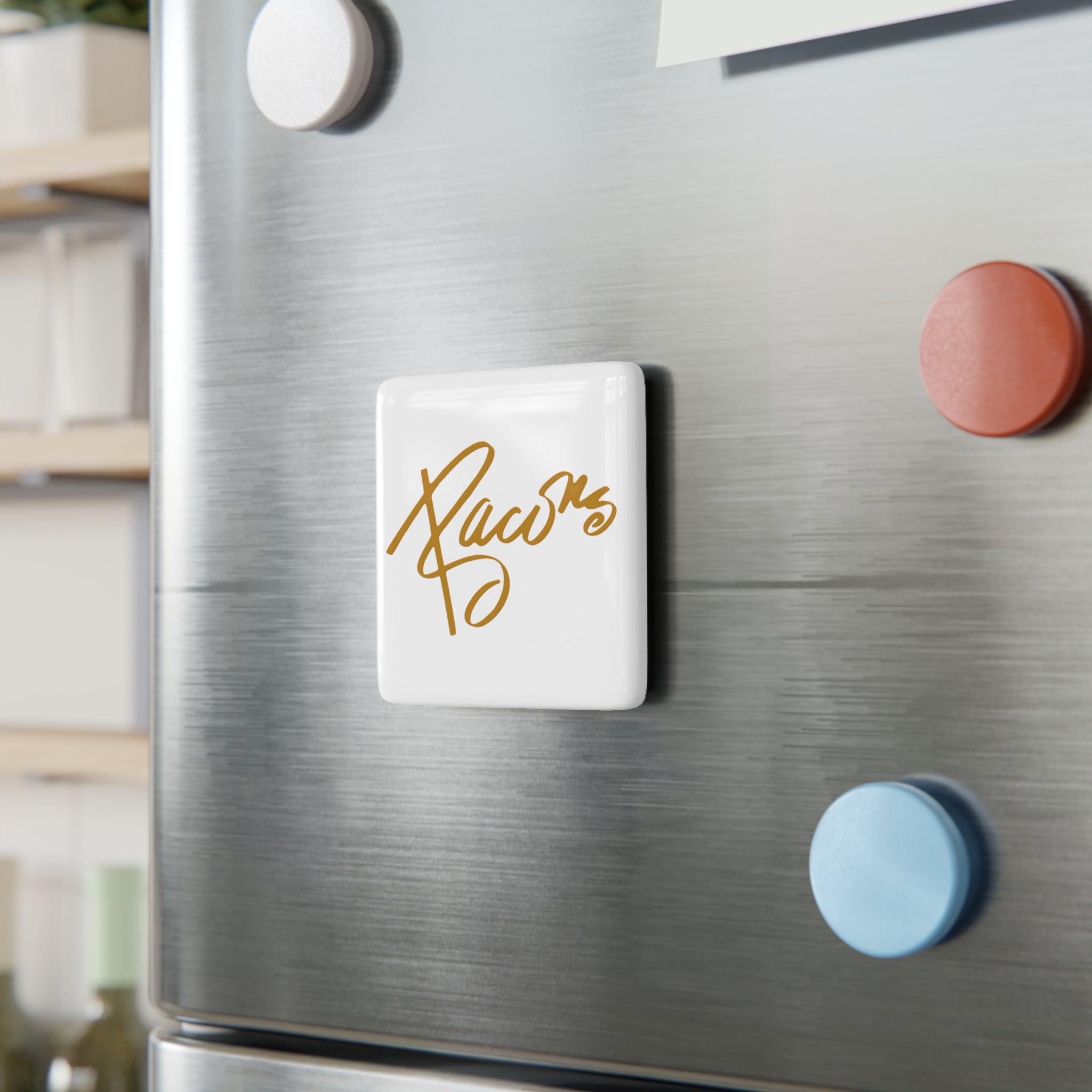Bacon's Square Porcelain Fridge Magnet