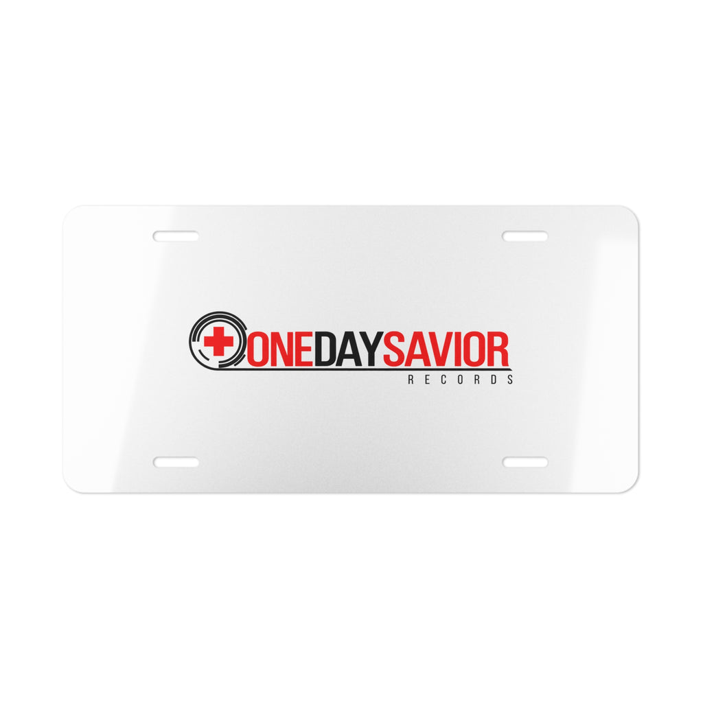 One Day Savior Recordings Vanity License Plate