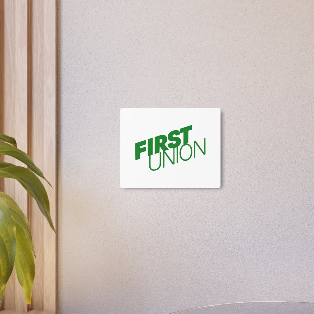 First Union Metal Sign