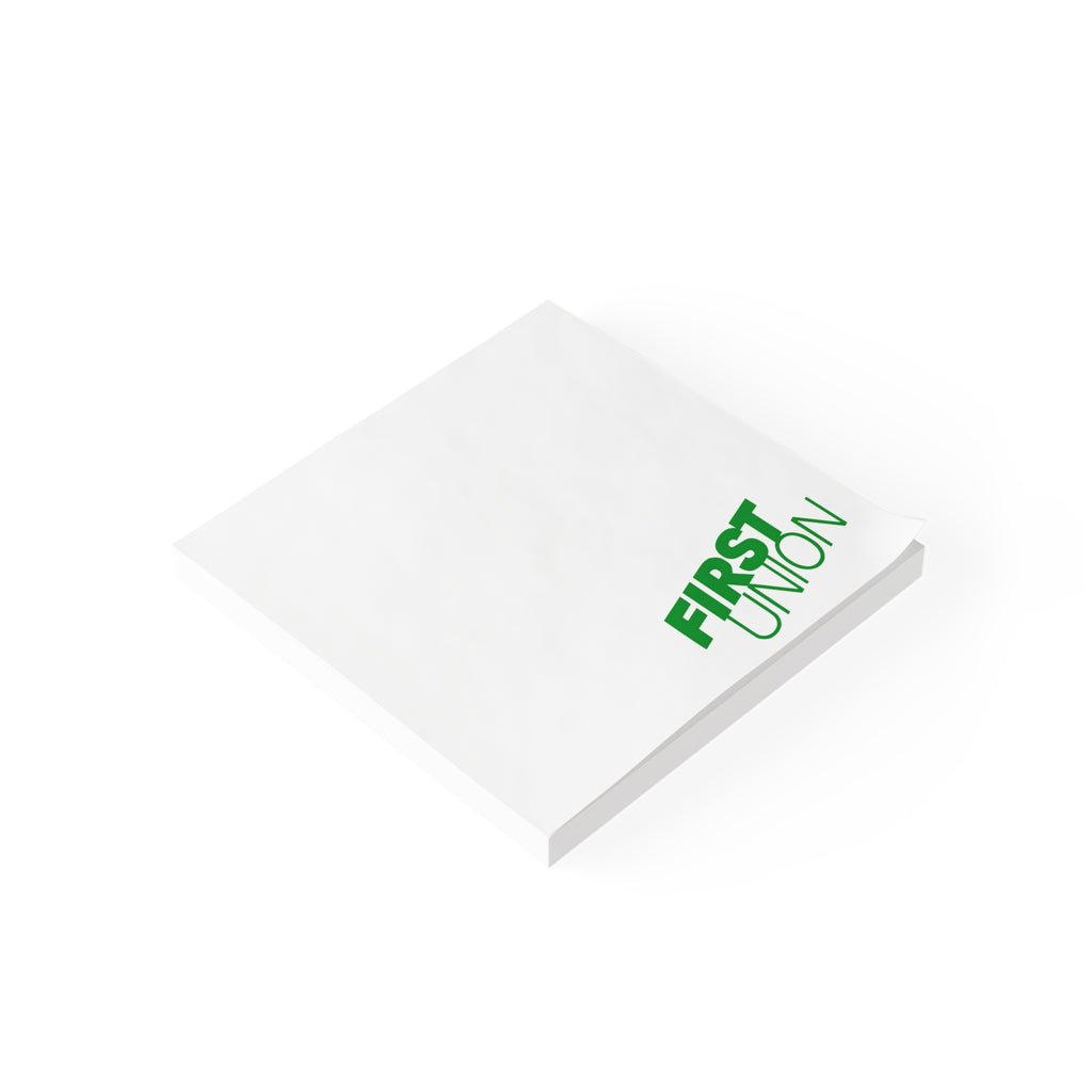 First Union Sticky Post-it Note Pad