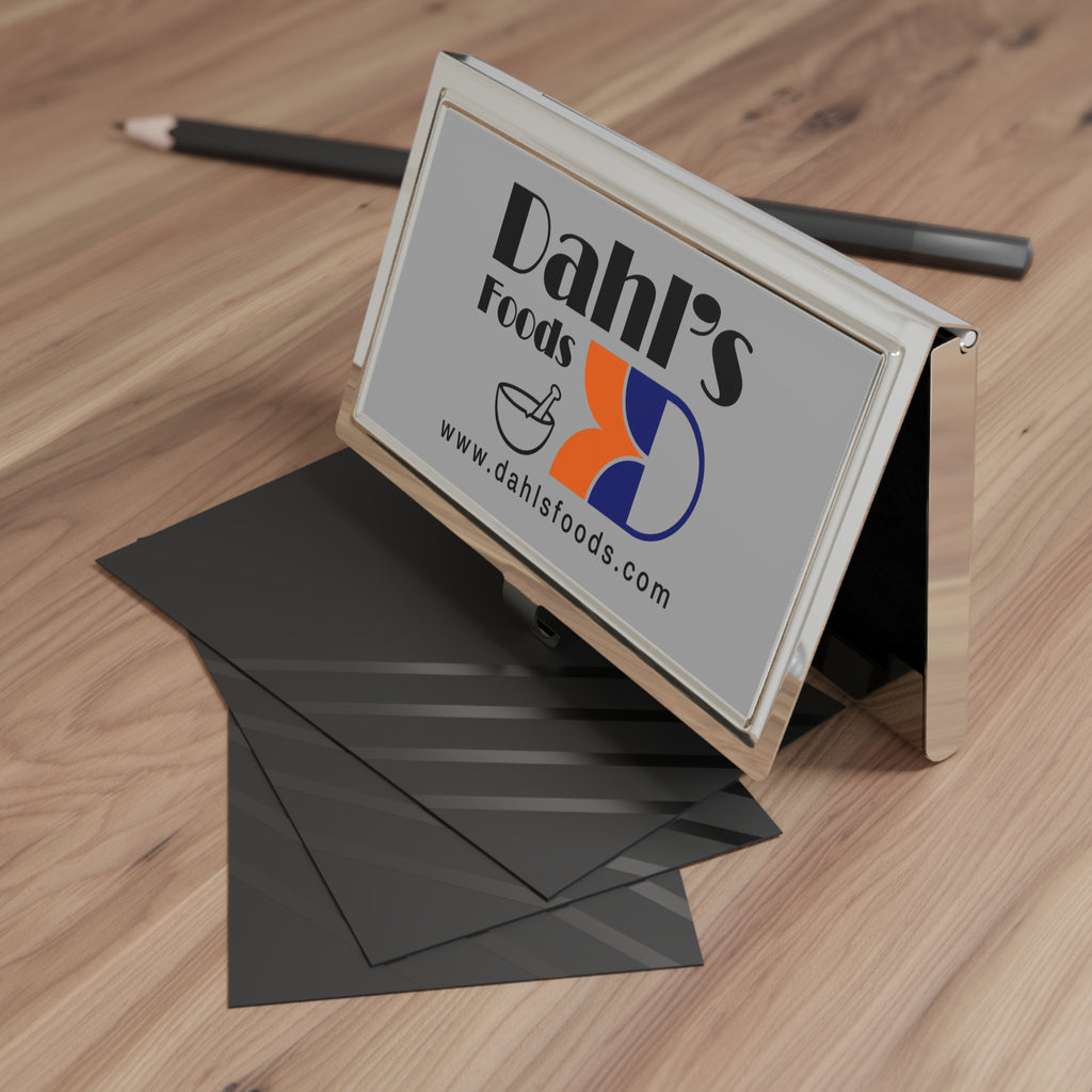 Dahl's Foods Metal Business Card Holder