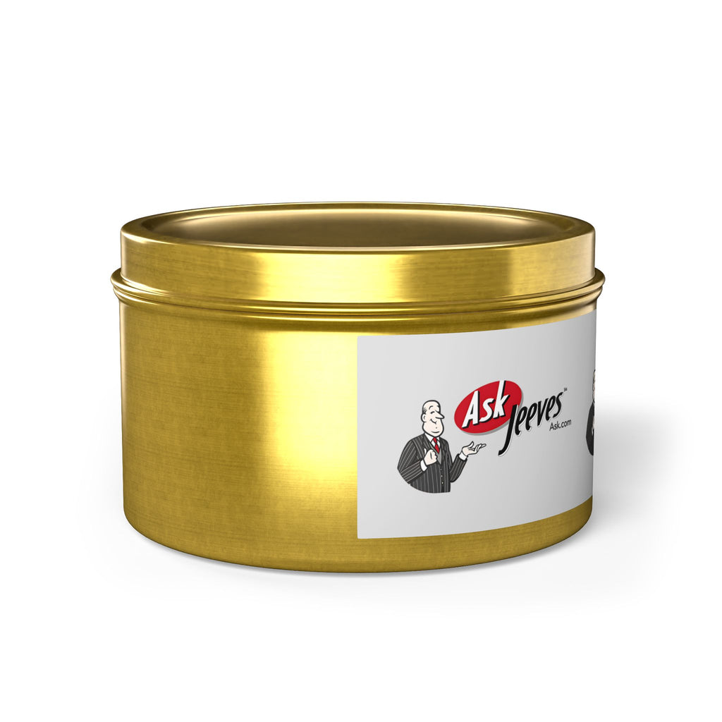 Ask Jeeves Template Tin Candle