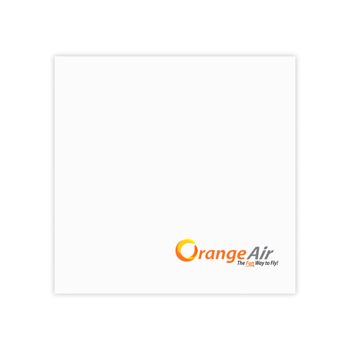 Orange Air Sticky Post-it Note Pad