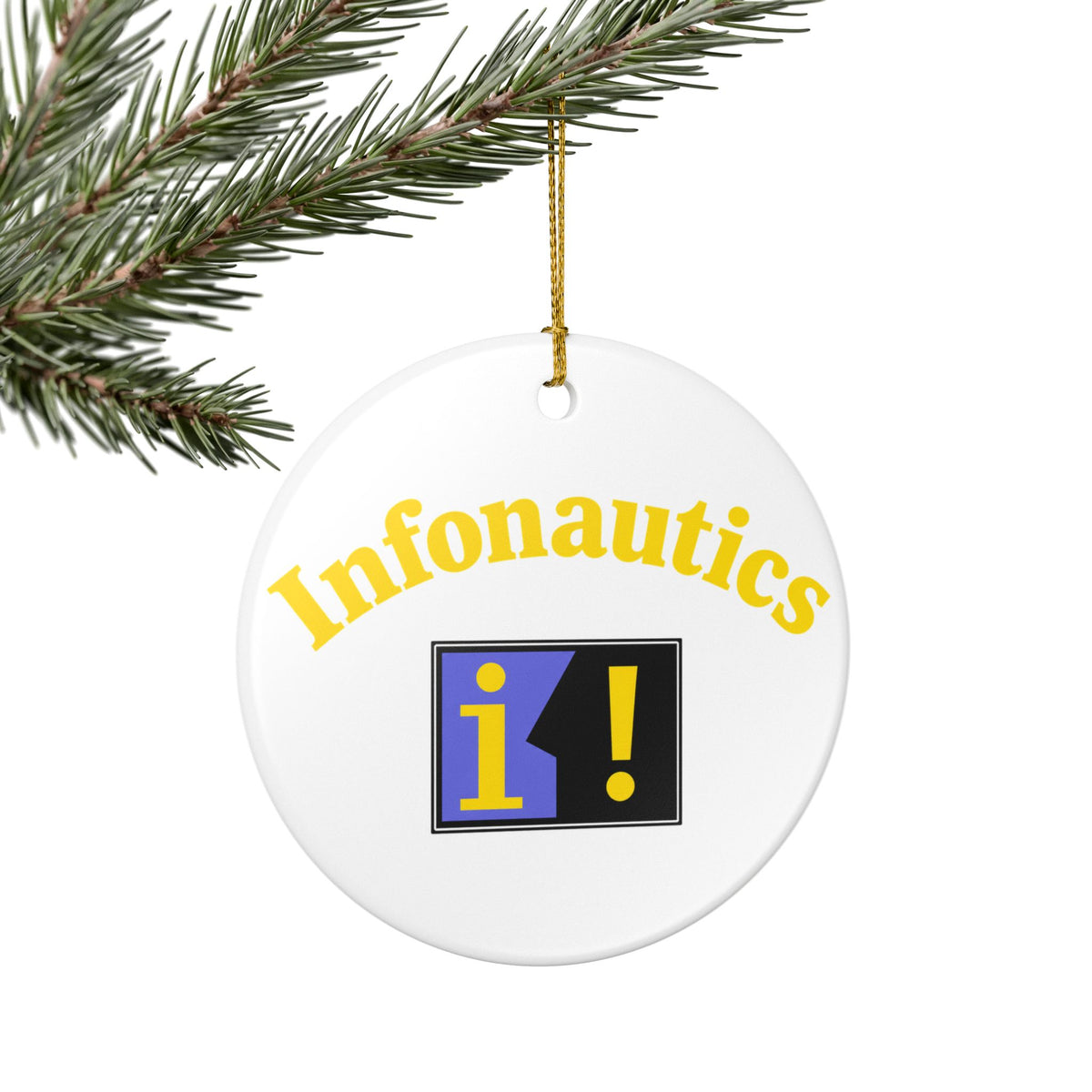 Infonautics Ceramic Ornament