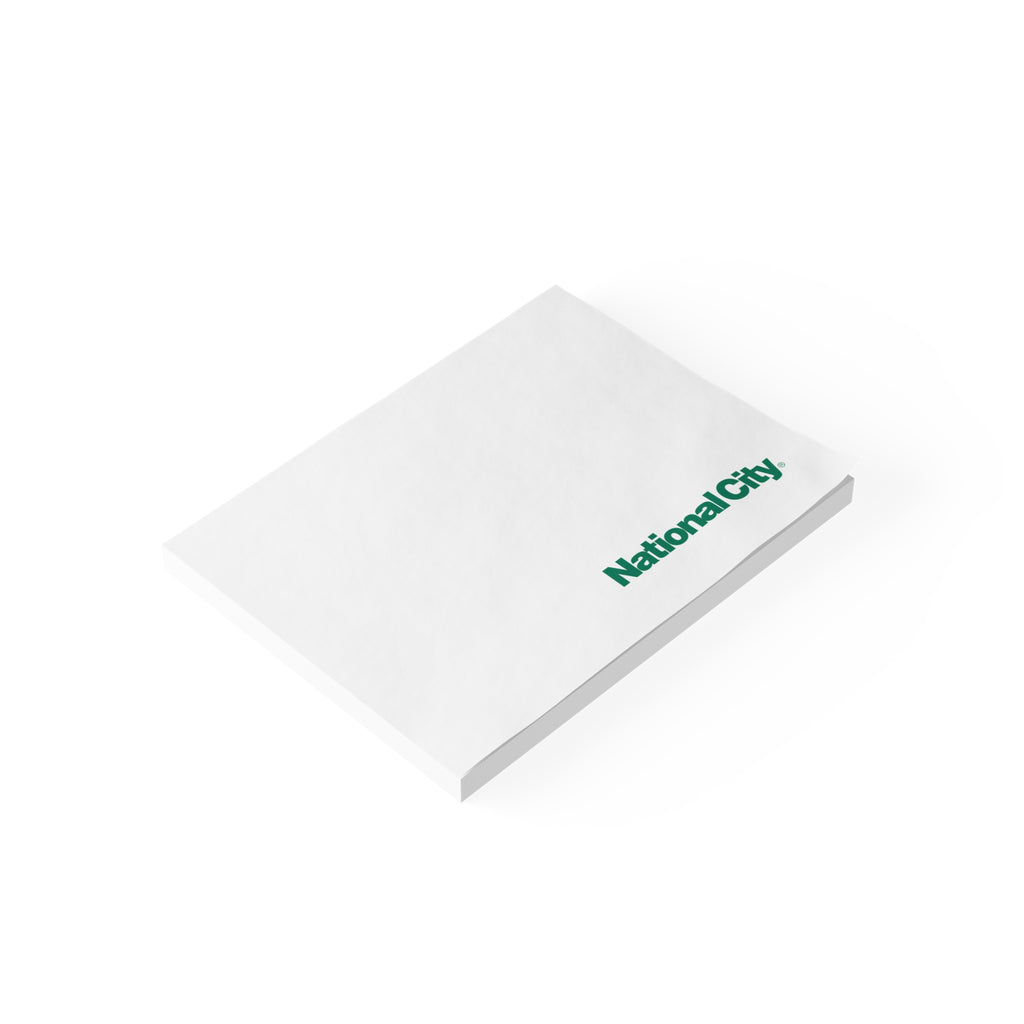 National City Bank Sticky Post-it Note Pad