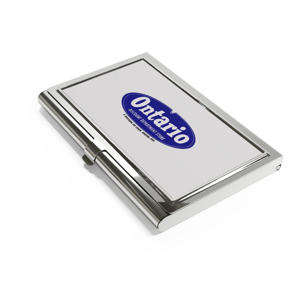 Ontario Discount Department Store Metal Business Card Holder