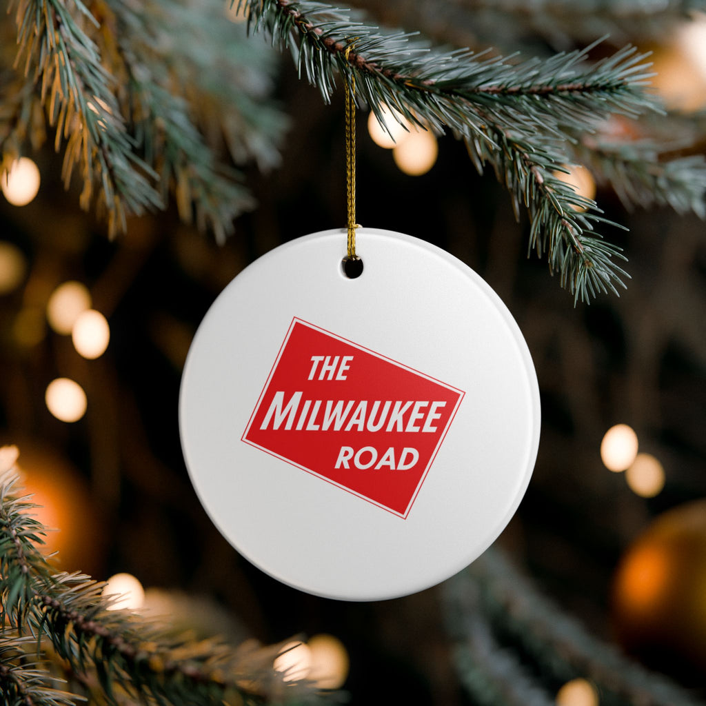 Chicago Milwaukee St. Paul and Pacific Railroad Ceramic Ornament