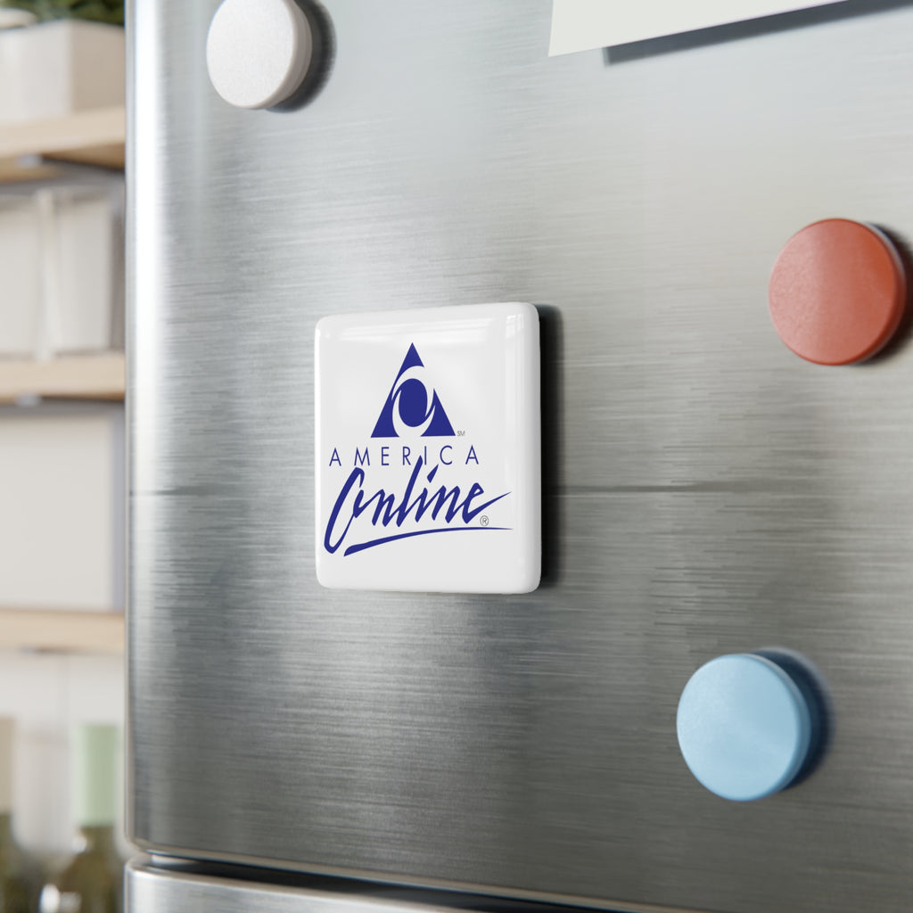America Online (AOL) Square Porcelain Fridge Magnet