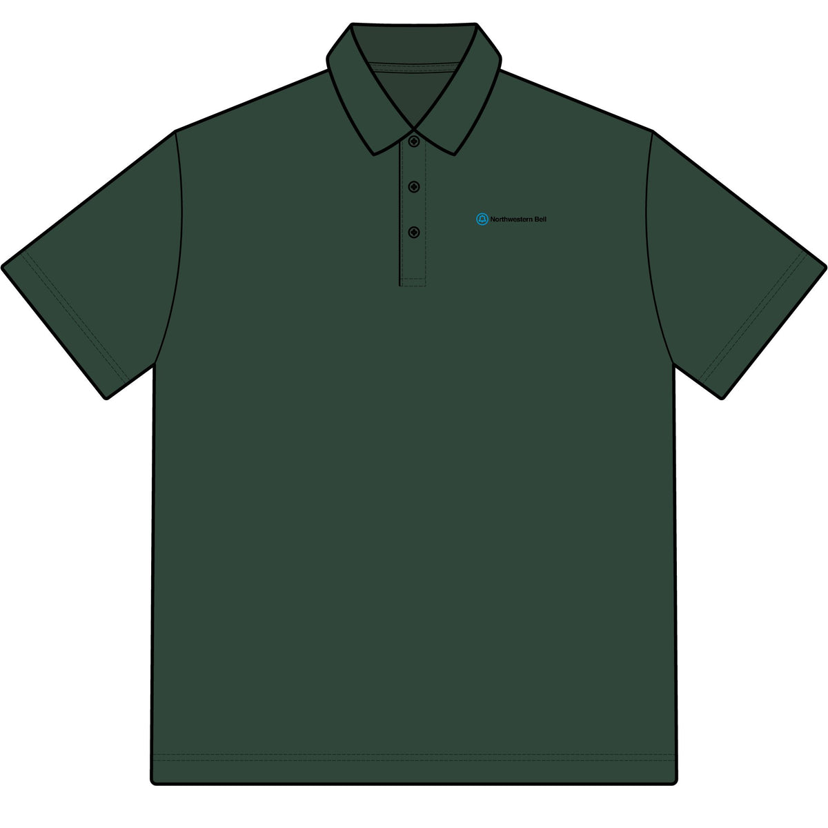 Northwestern Bell Cotton Polo Shirt