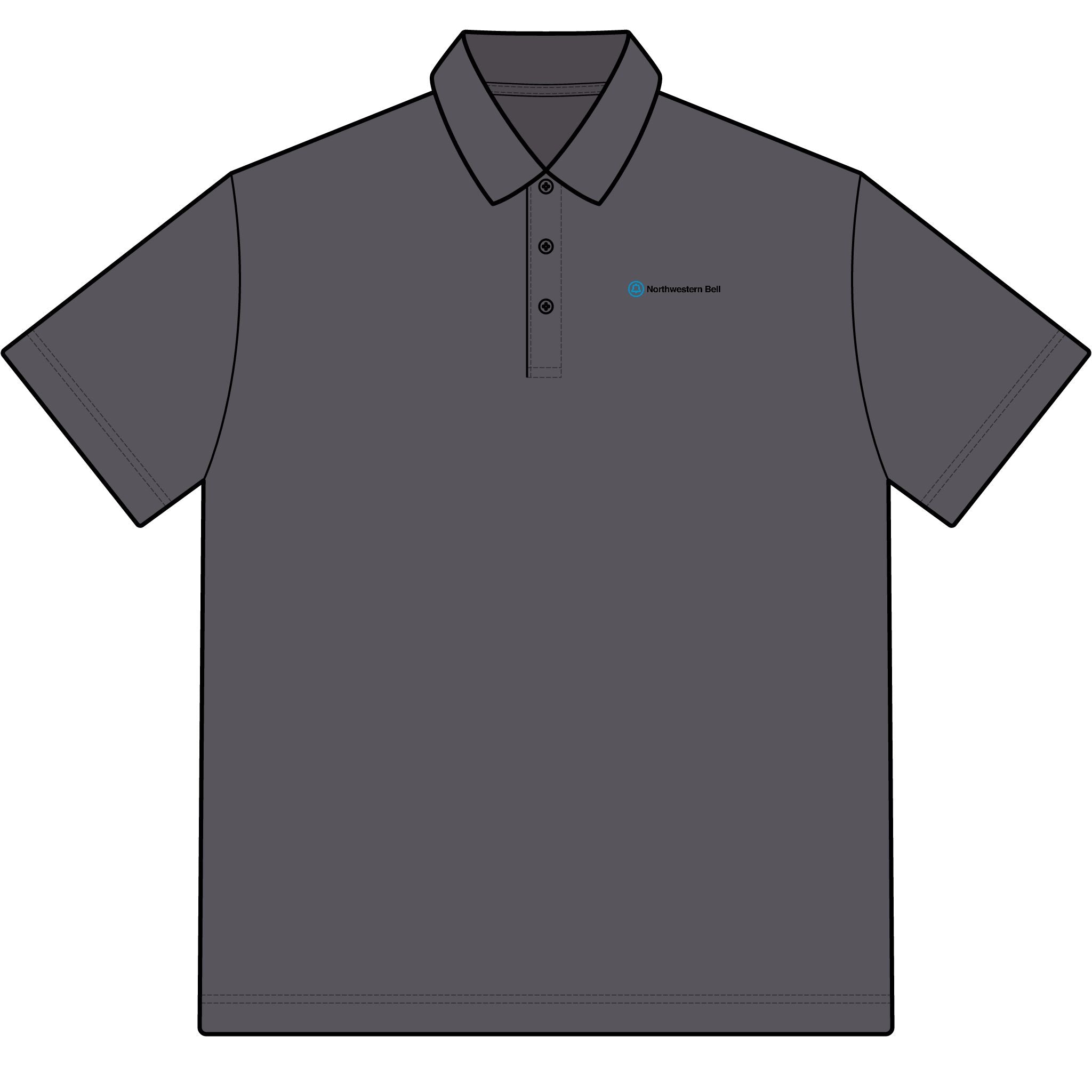 Northwestern Bell Cotton Polo Shirt