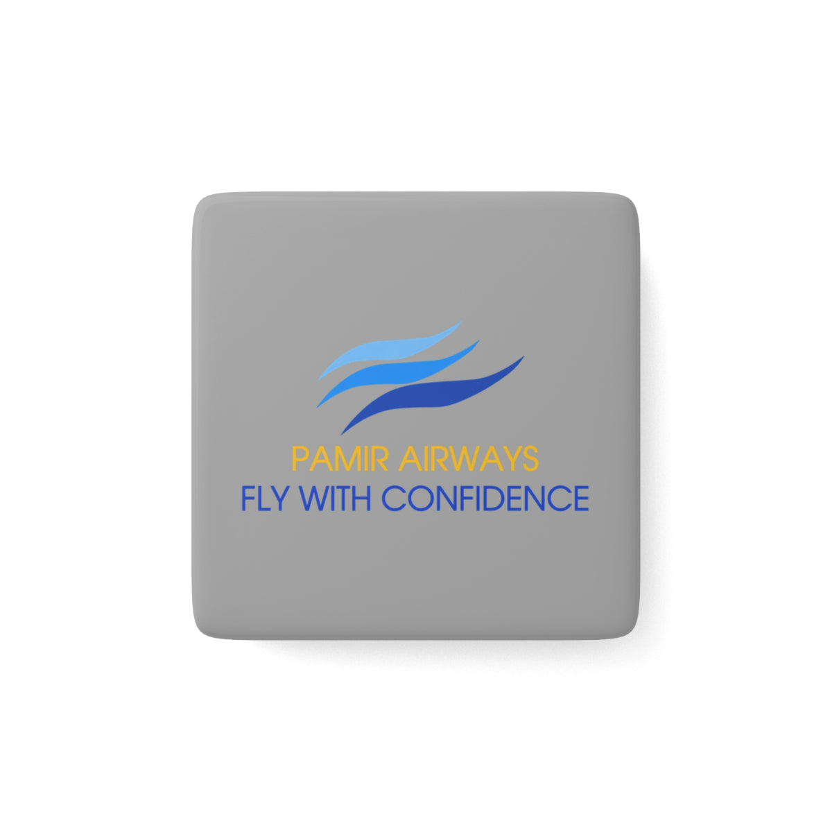 Pamir Airways Square Porcelain Fridge Magnet