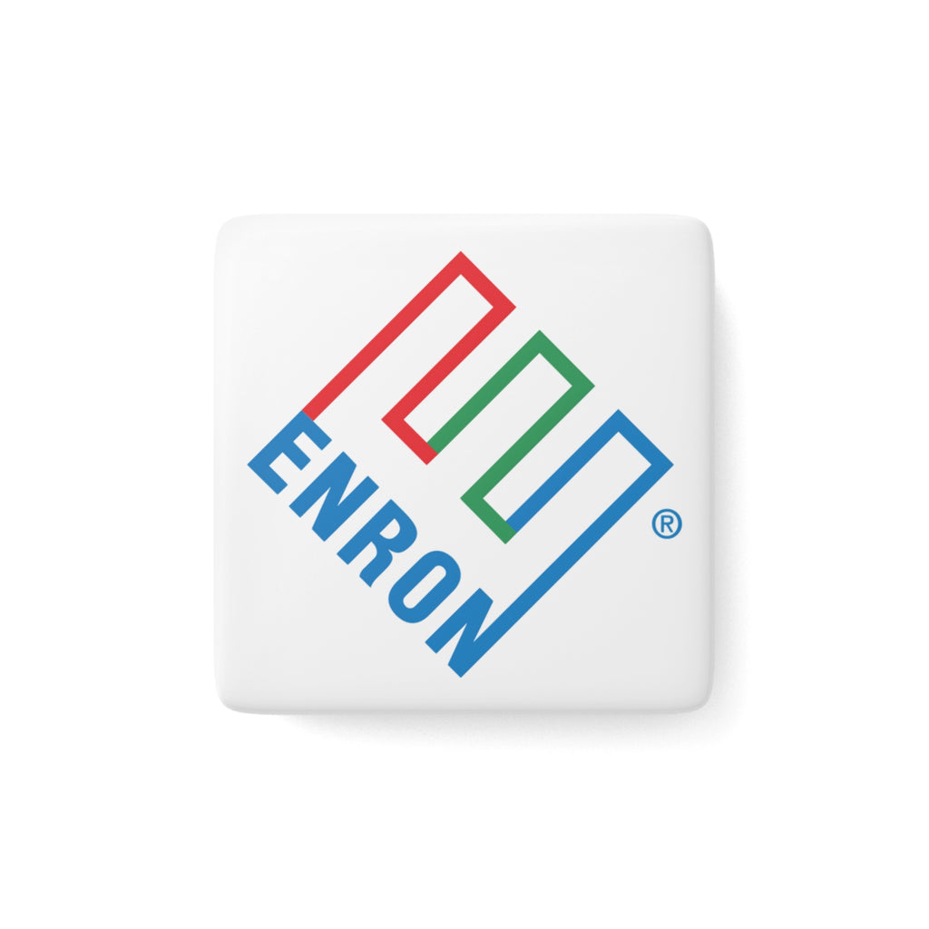Enron Square Porcelain Fridge Magnet