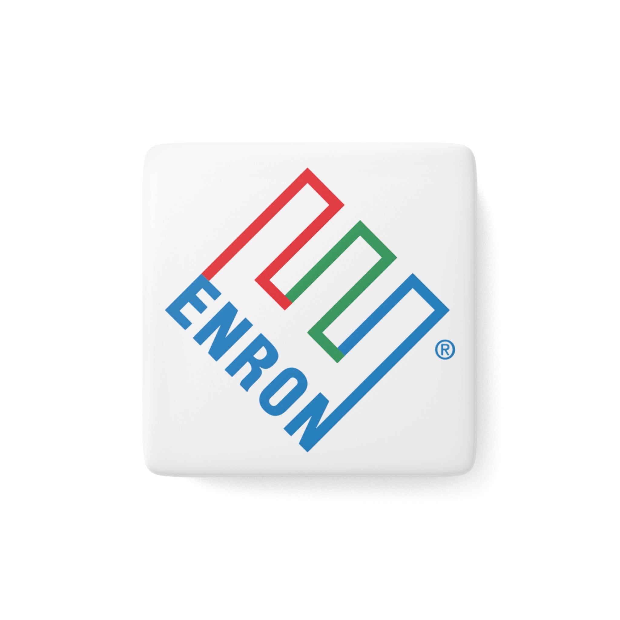 Enron Square Porcelain Fridge Magnet