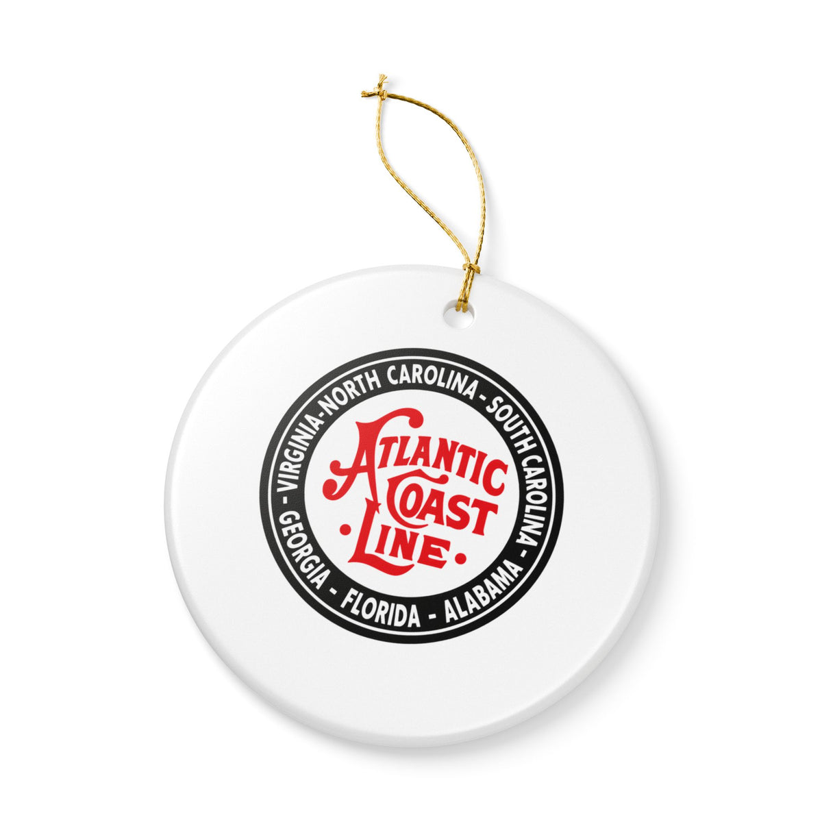 Atlantic Coast Line Railroad Ceramic Ornament