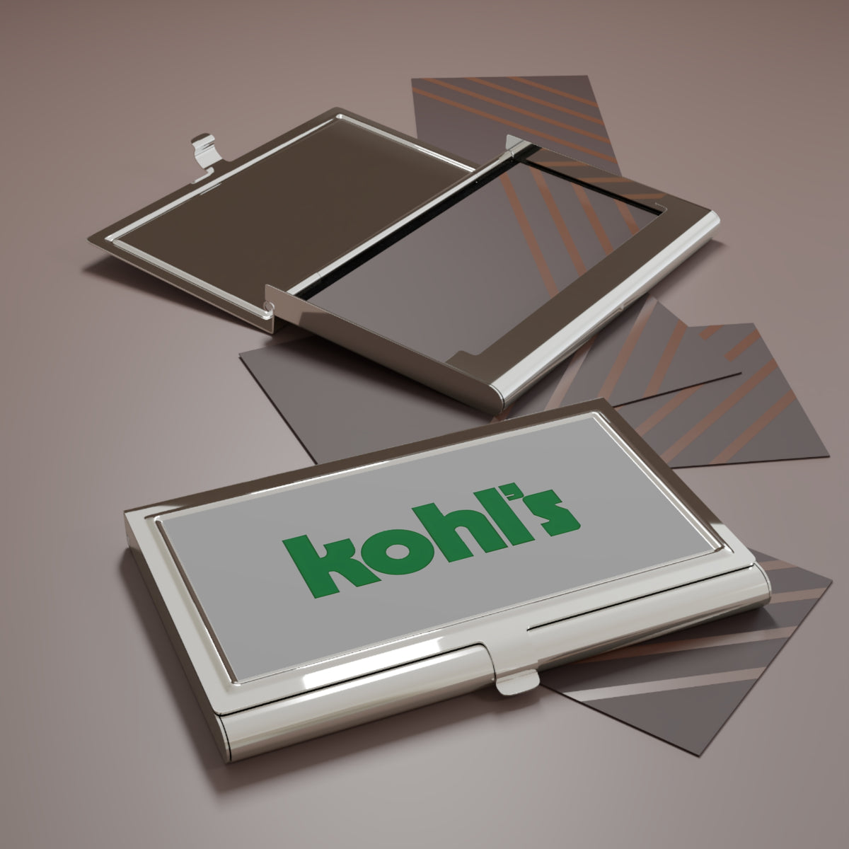 Kohl's Food Stores Metal Business Card Holder