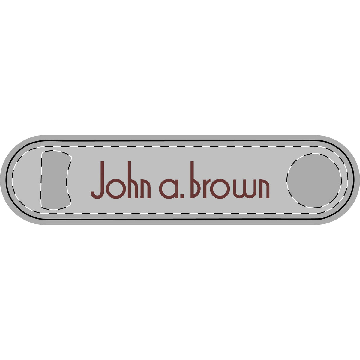 John A. Brown Metal Bottle Opener