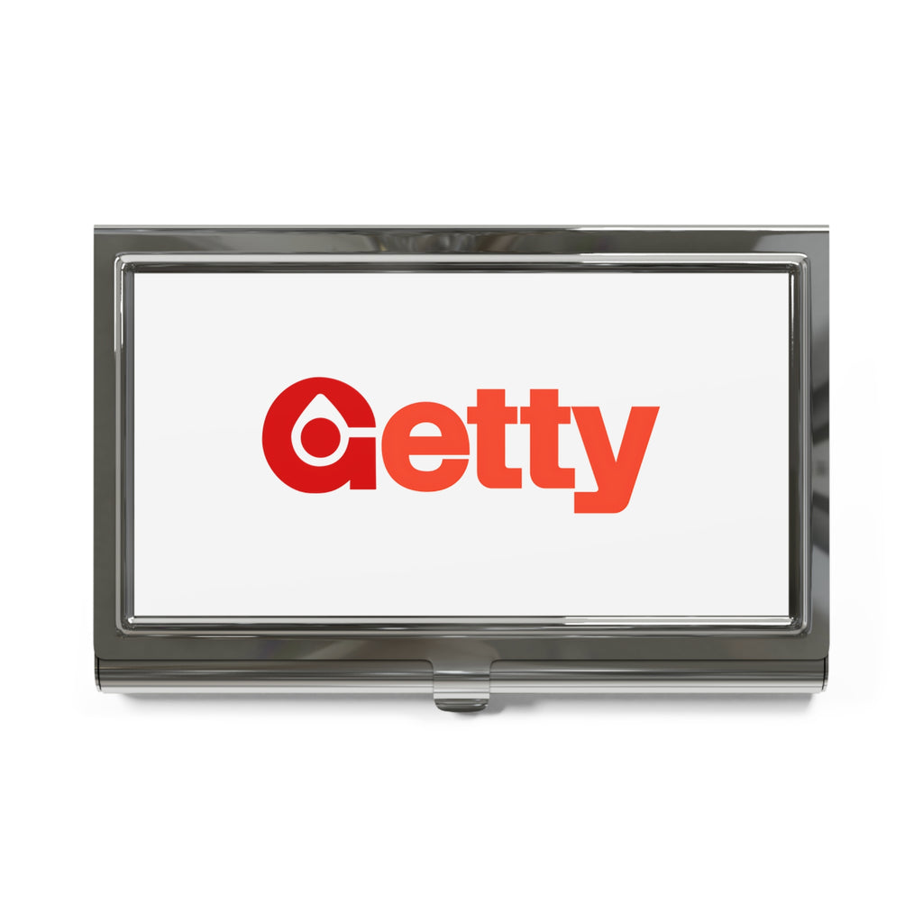 Getty Oil Metal Business Card Holder