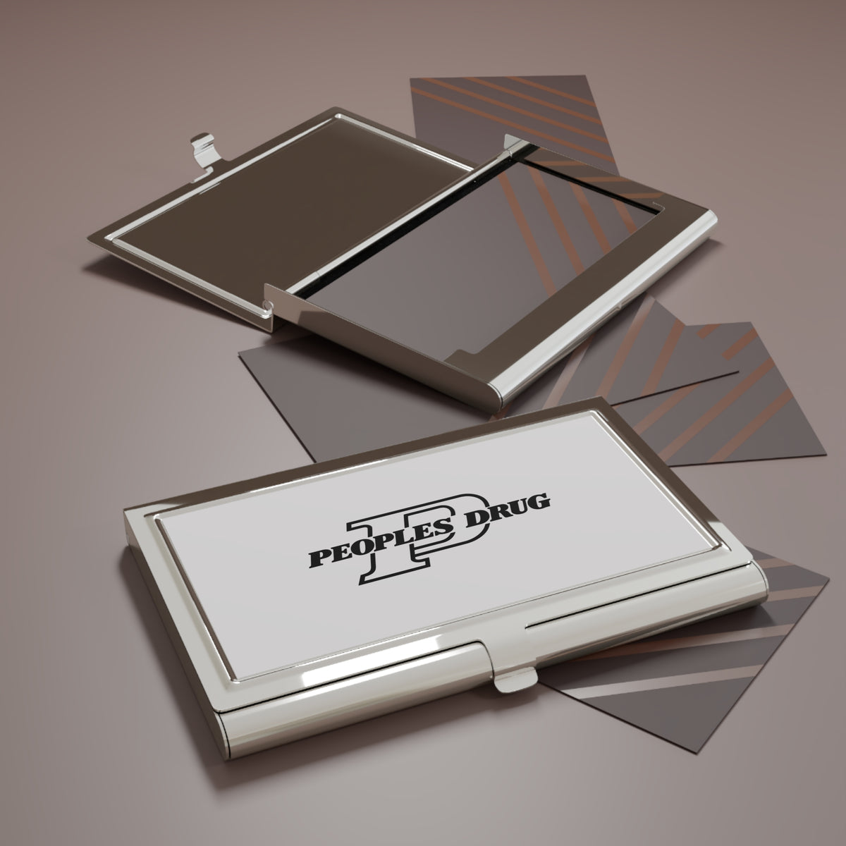Peoples Drug Metal Business Card Holder