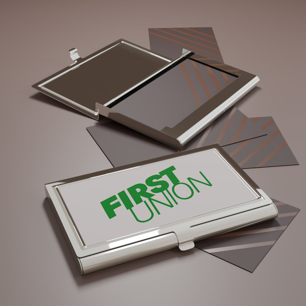 First Union Metal Business Card Holder