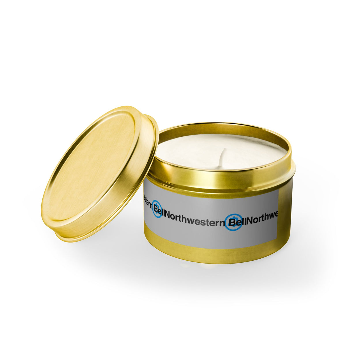 Northwestern Bell Tin Candle