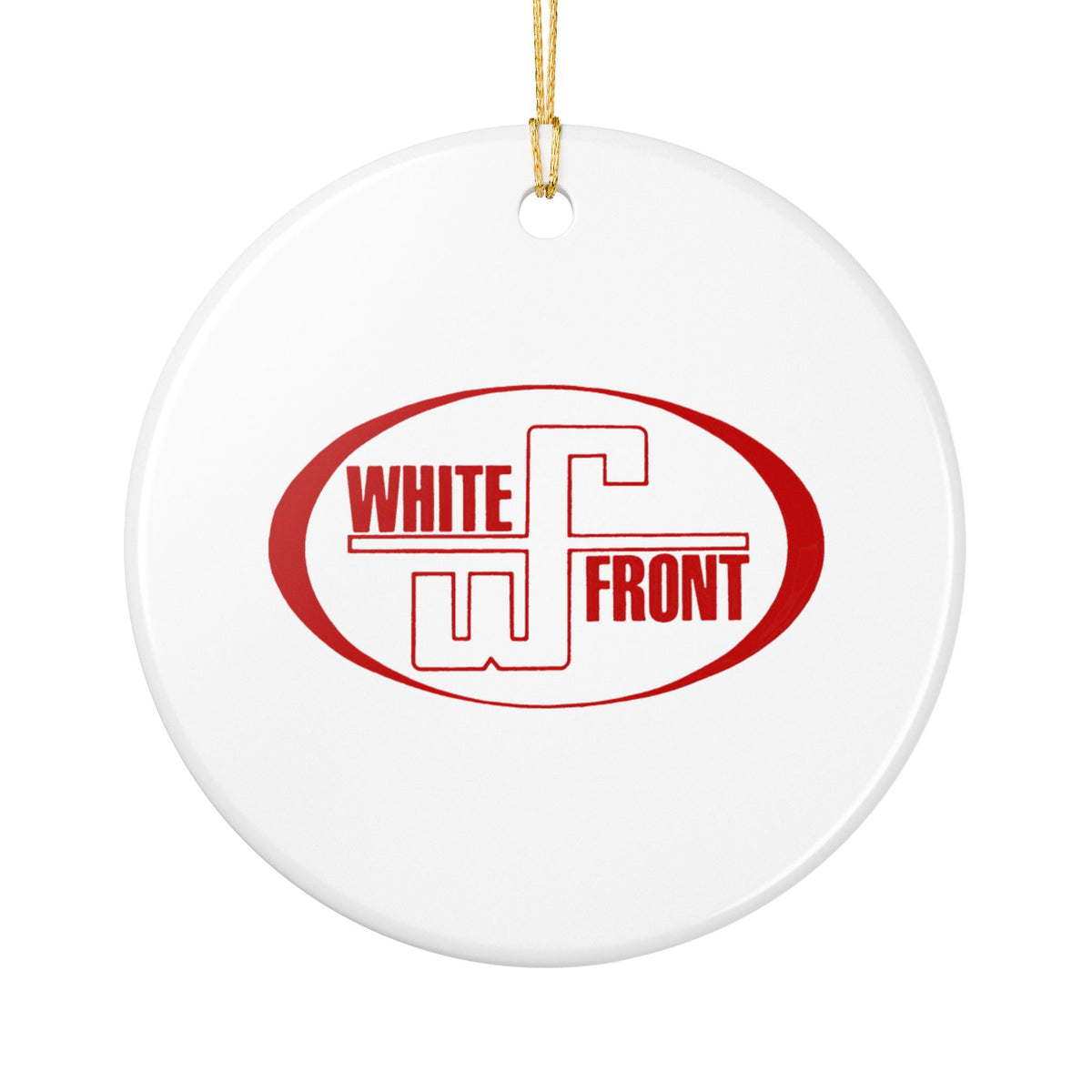 White Front Ceramic Ornament