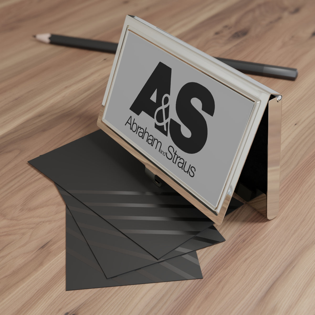 Abraham & Straus Metal Business Card Holder