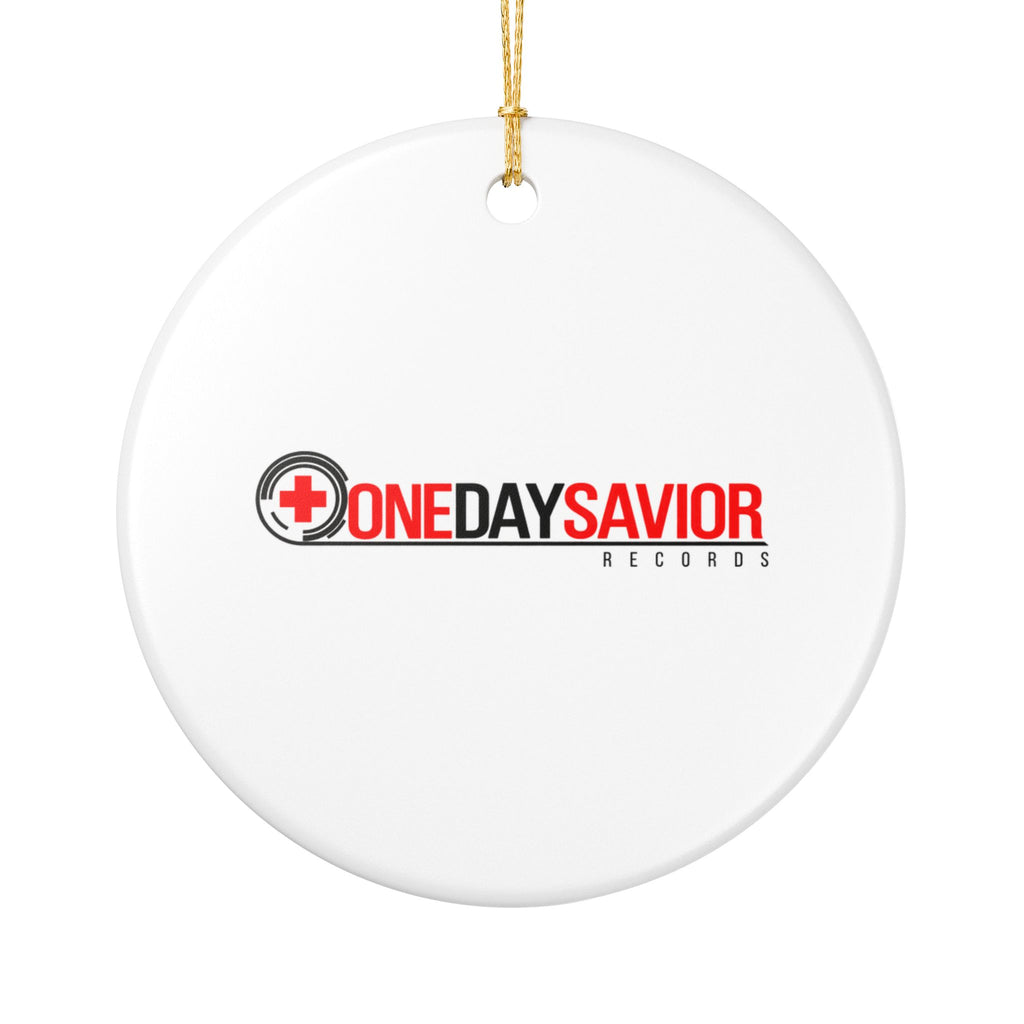One Day Savior Recordings Ceramic Ornament