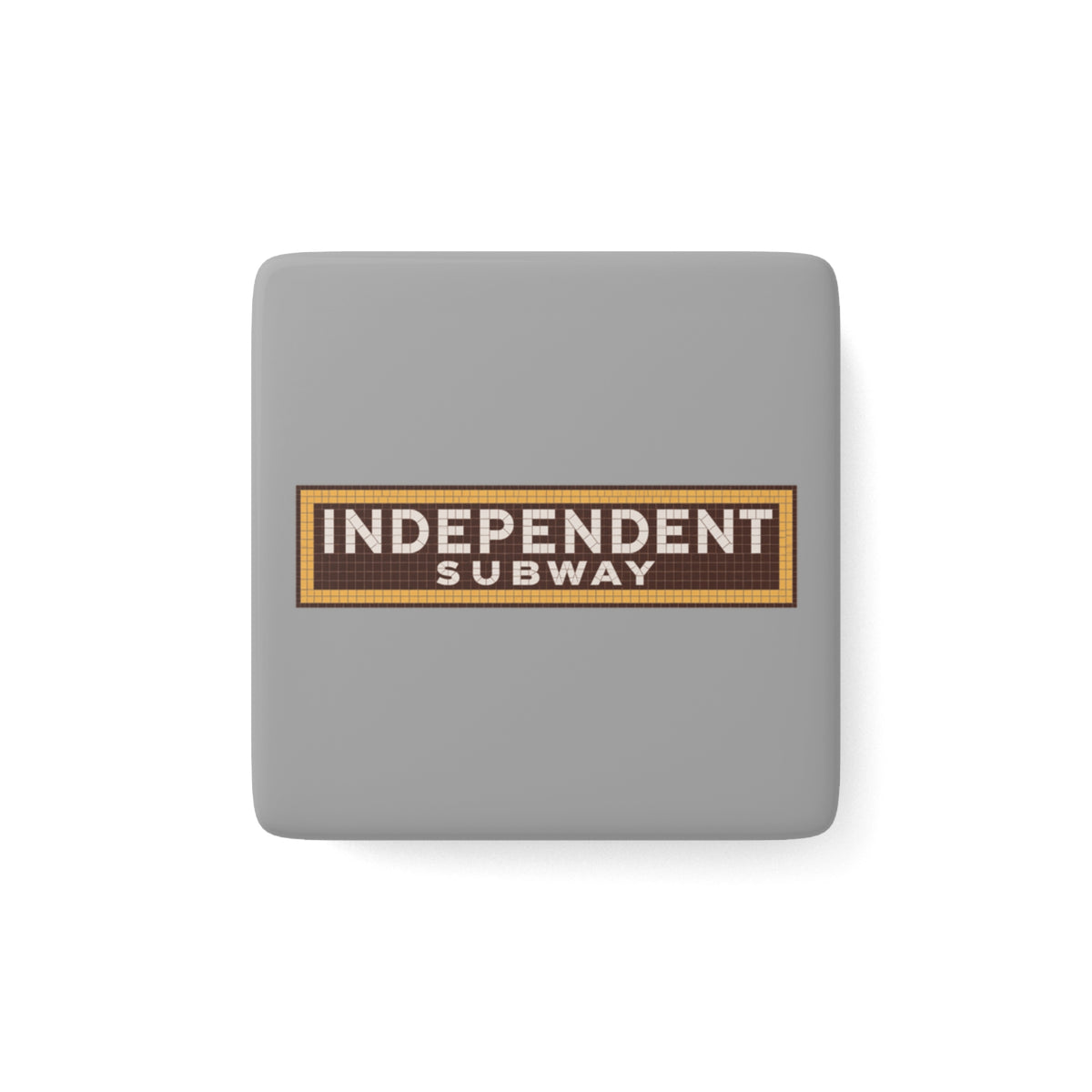 Independent Subway System (IND) Square Porcelain Fridge Magnet