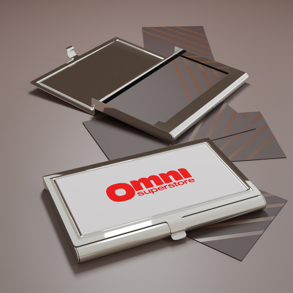 Omni Superstore Metal Business Card Holder