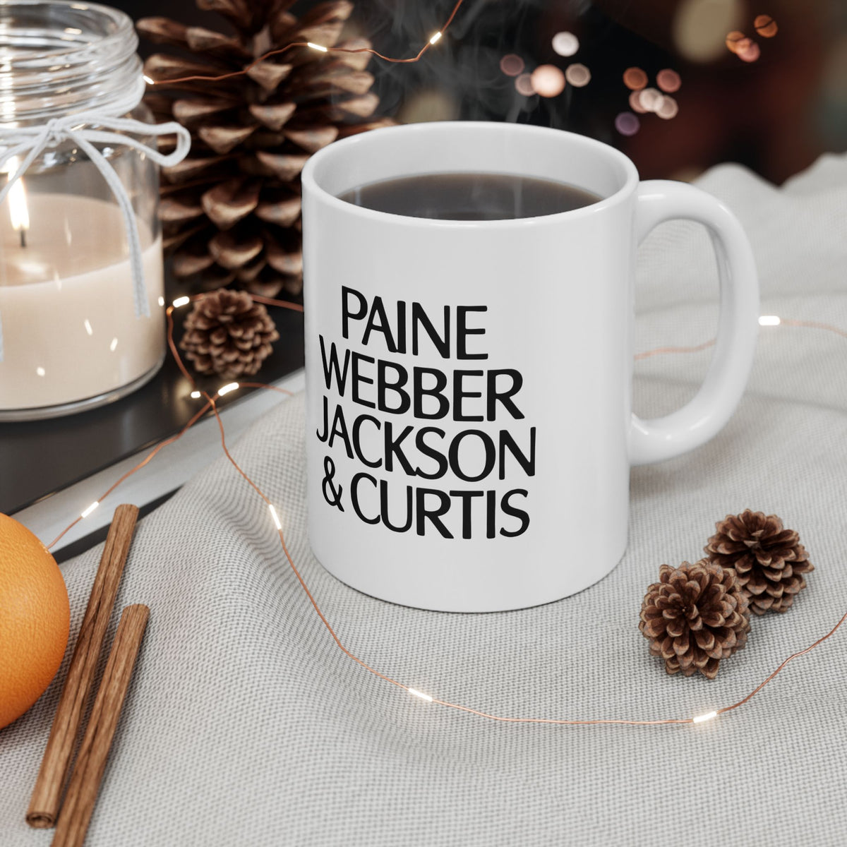 Paine Webber Jackson & Curtis Ceramic Coffee Mug