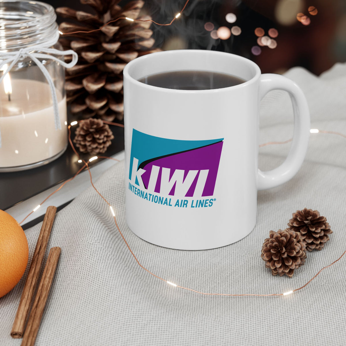 Kiwi International Air Lines Ceramic Coffee Mug