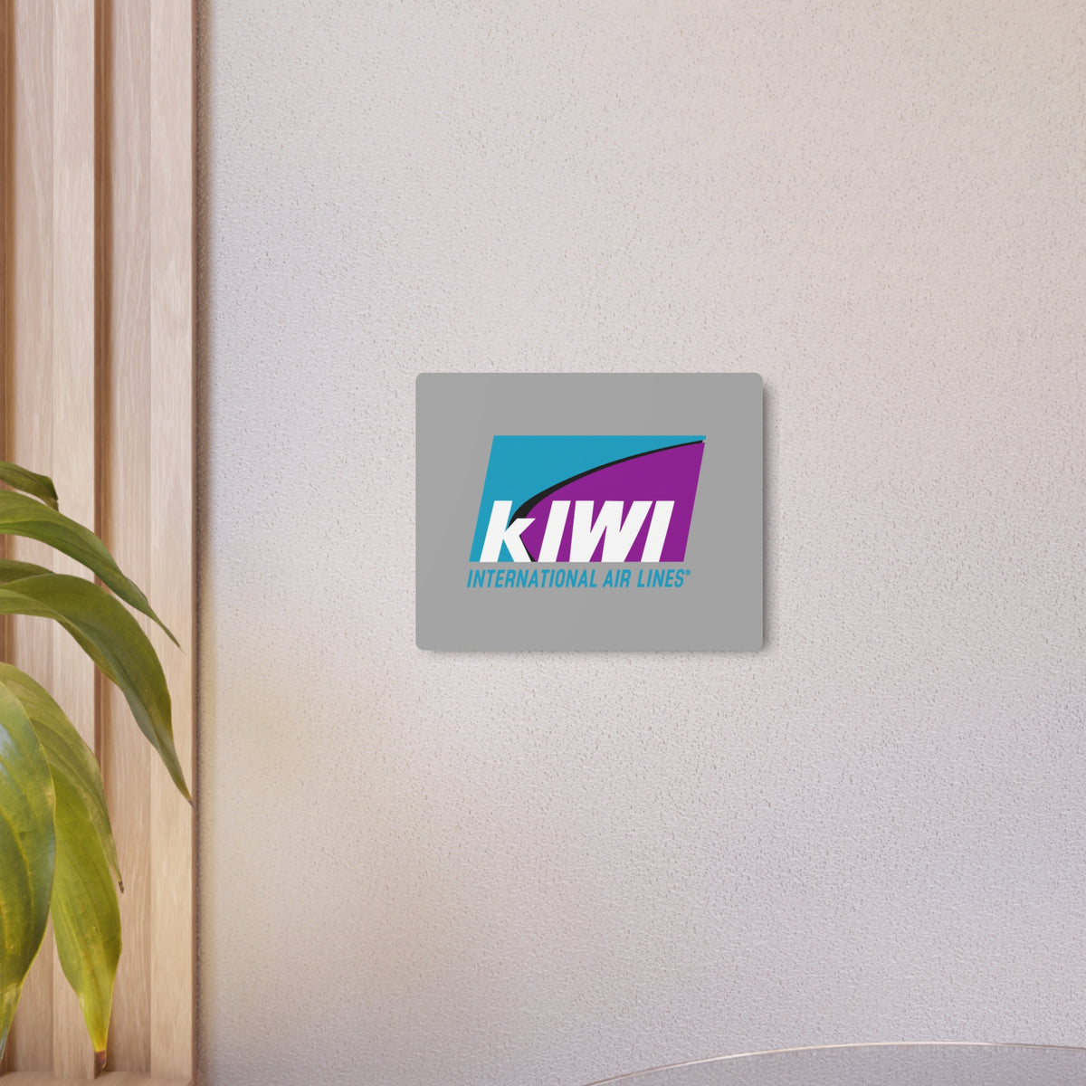Kiwi International Air Lines Metal Sign
