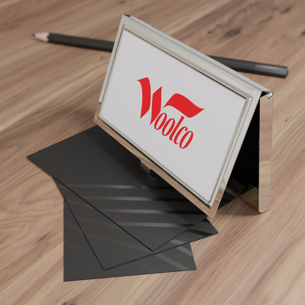 Woolco Metal Business Card Holder