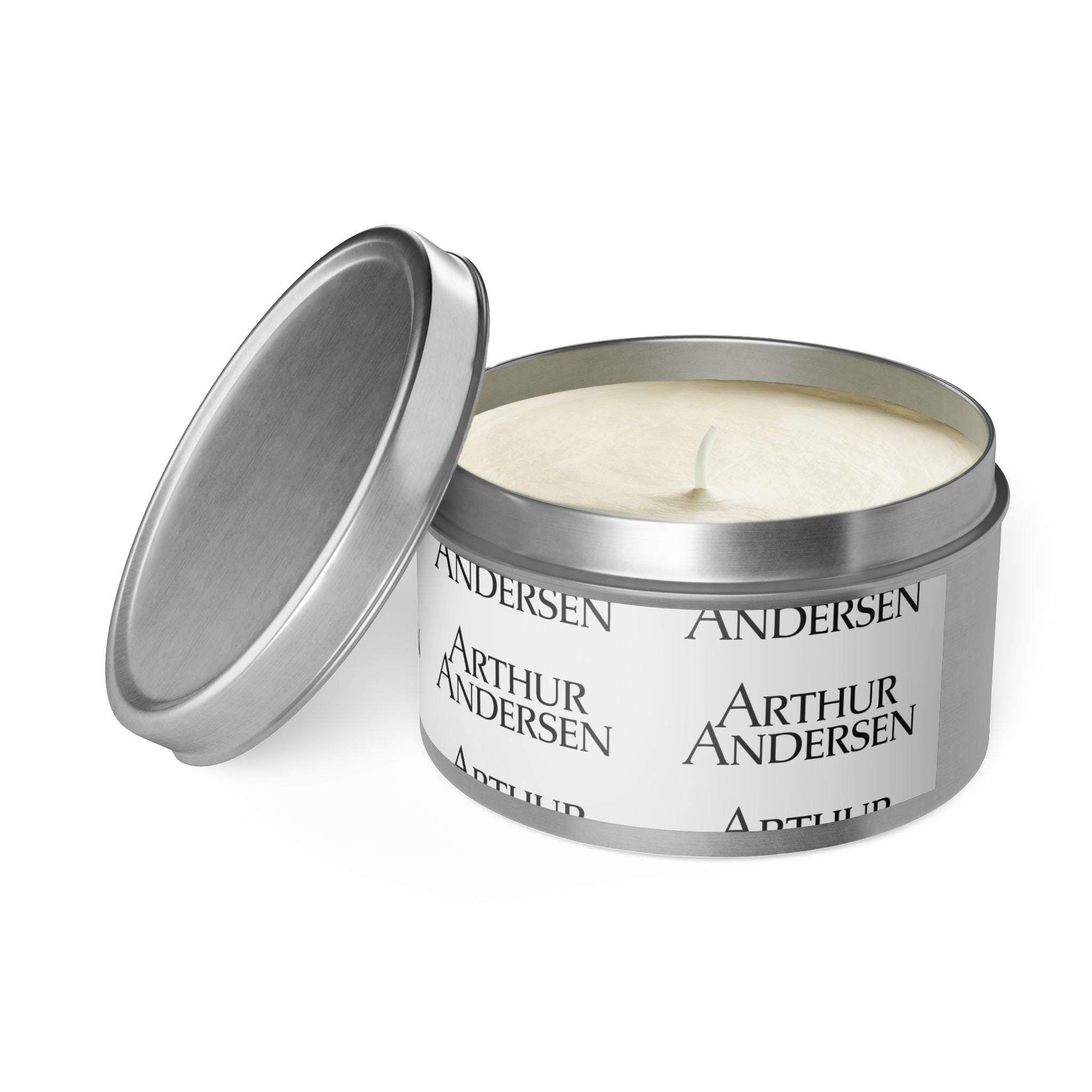 Arthur Andersen Tin Candle