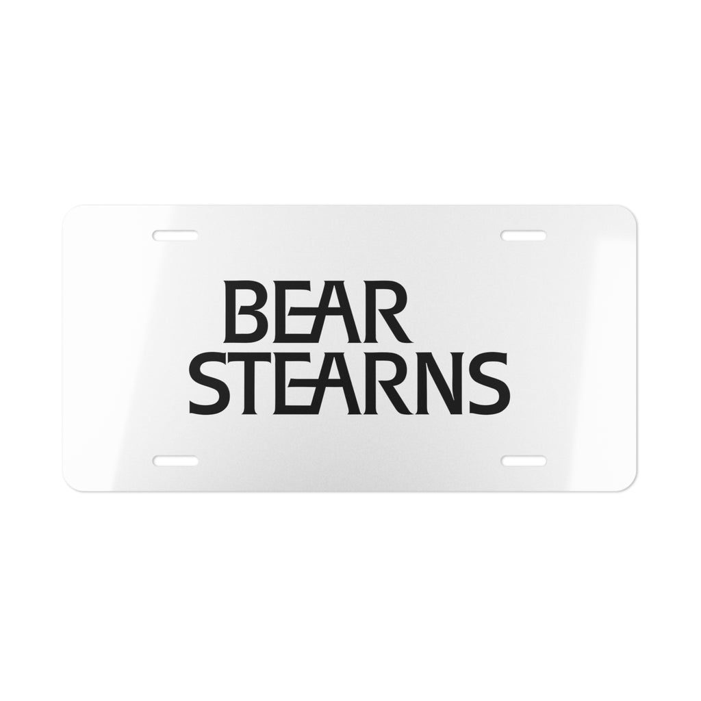 Bear Stearns Vanity License Plate