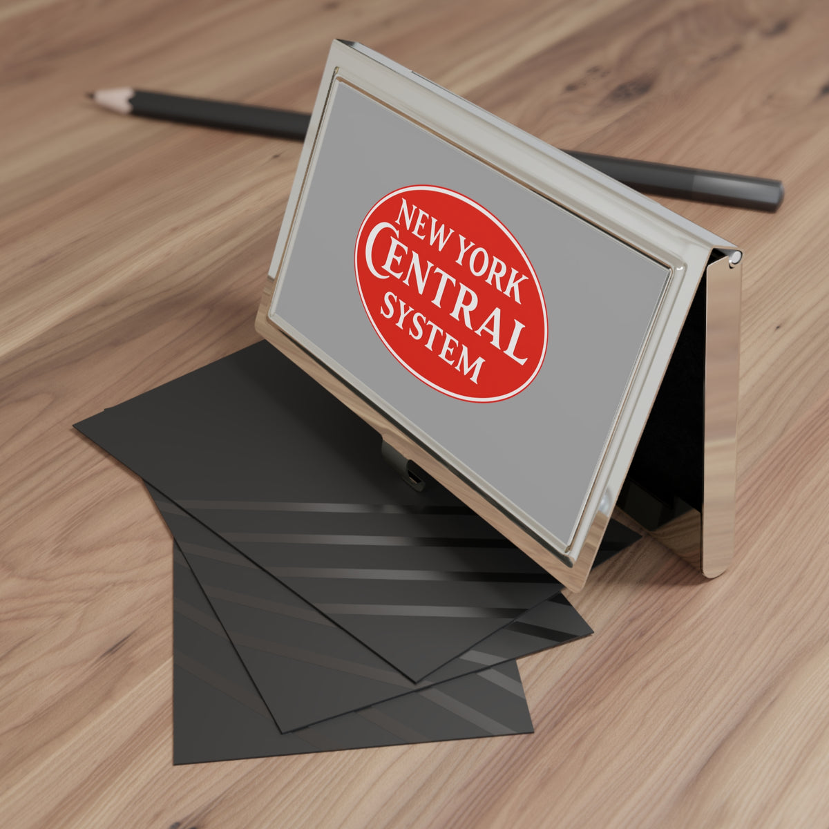 New York Central Railroad Metal Business Card Holder