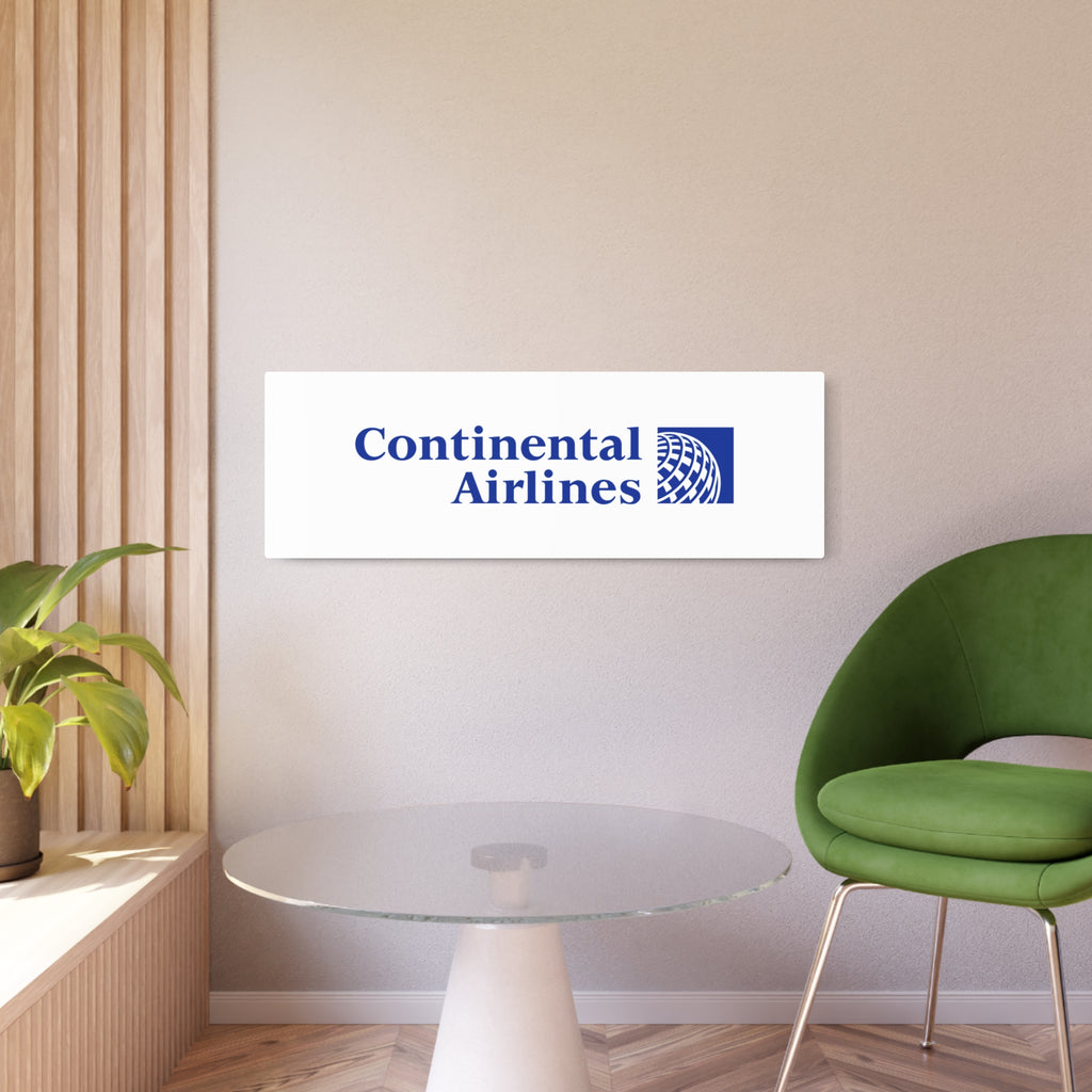 Continental Airlines Metal Sign