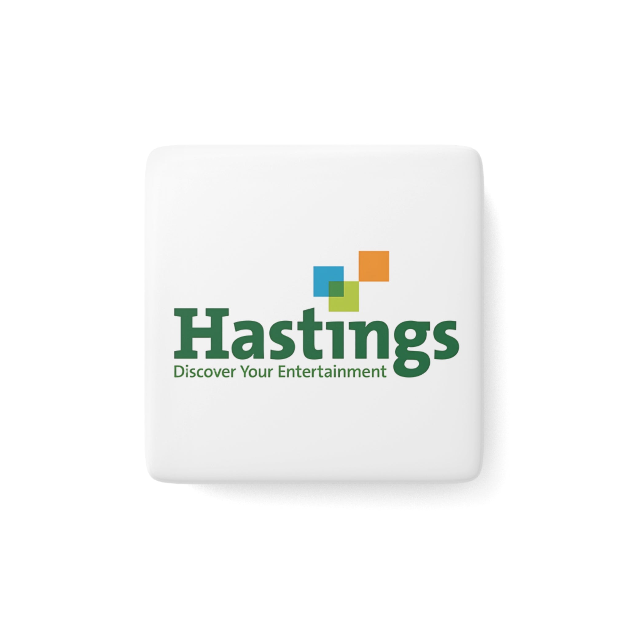 Hastings Entertainment Square Porcelain Fridge Magnet
