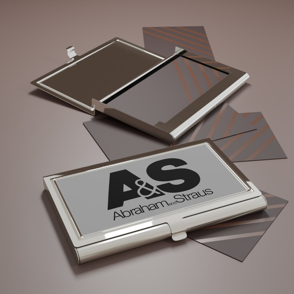 Abraham & Straus Metal Business Card Holder