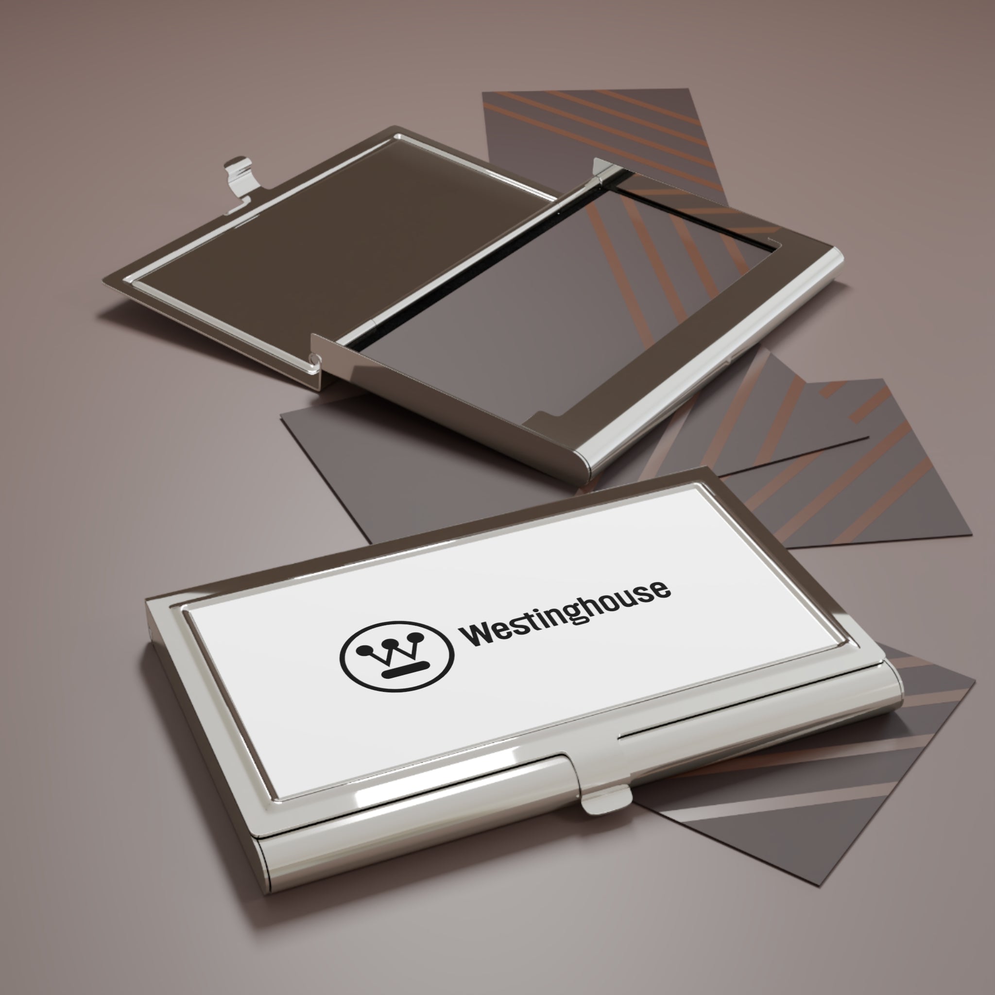 Westinghouse Electric Corporation Metal Business Card Holder