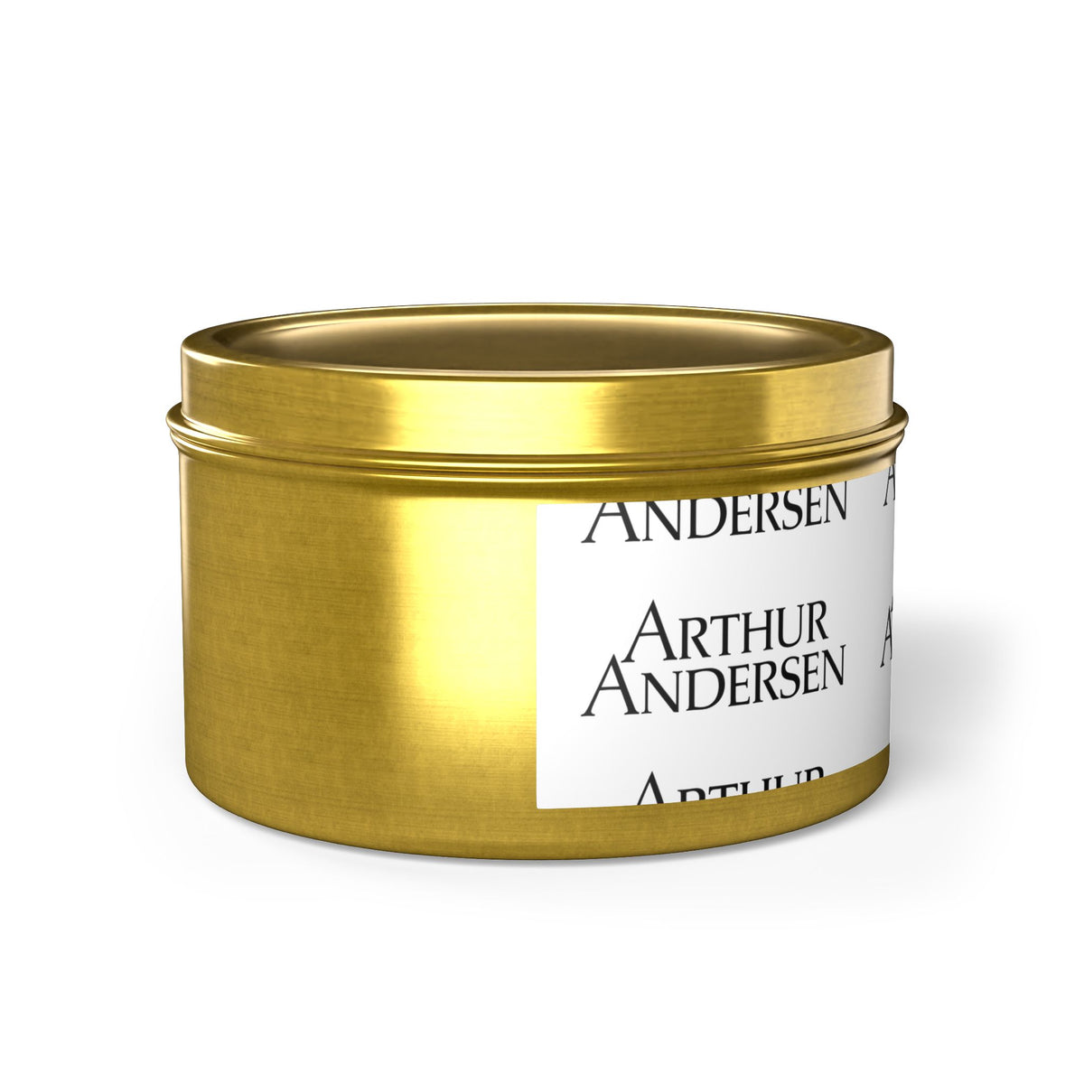 Arthur Andersen Tin Candle