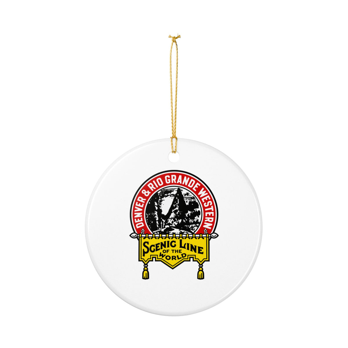 Denver and Rio Grande Western Railroad Ceramic Ornament