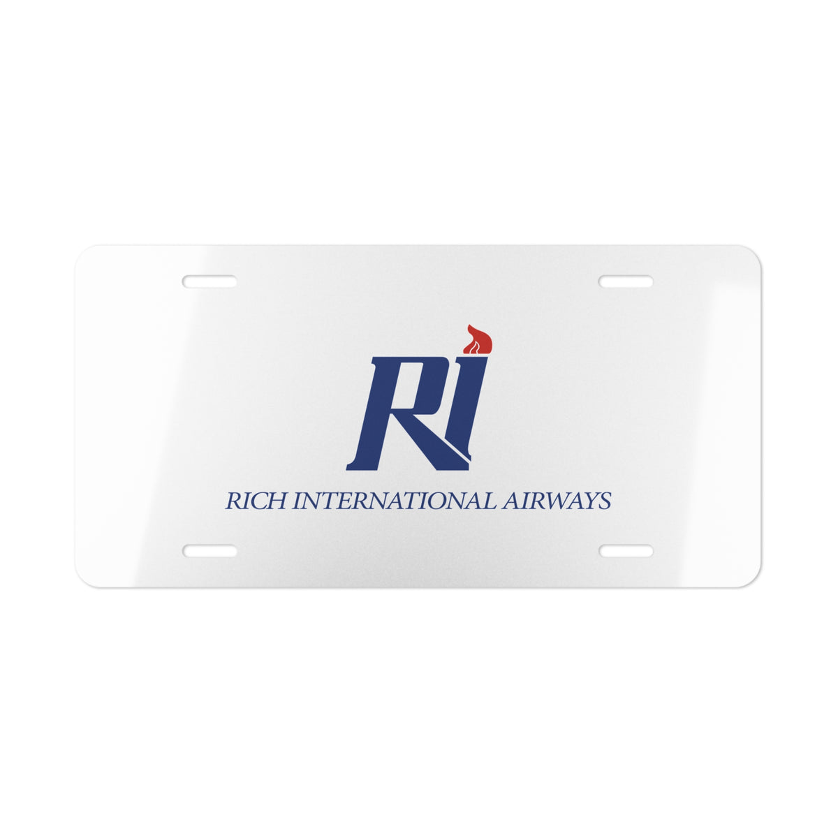 Rich International Airways Vanity License Plate