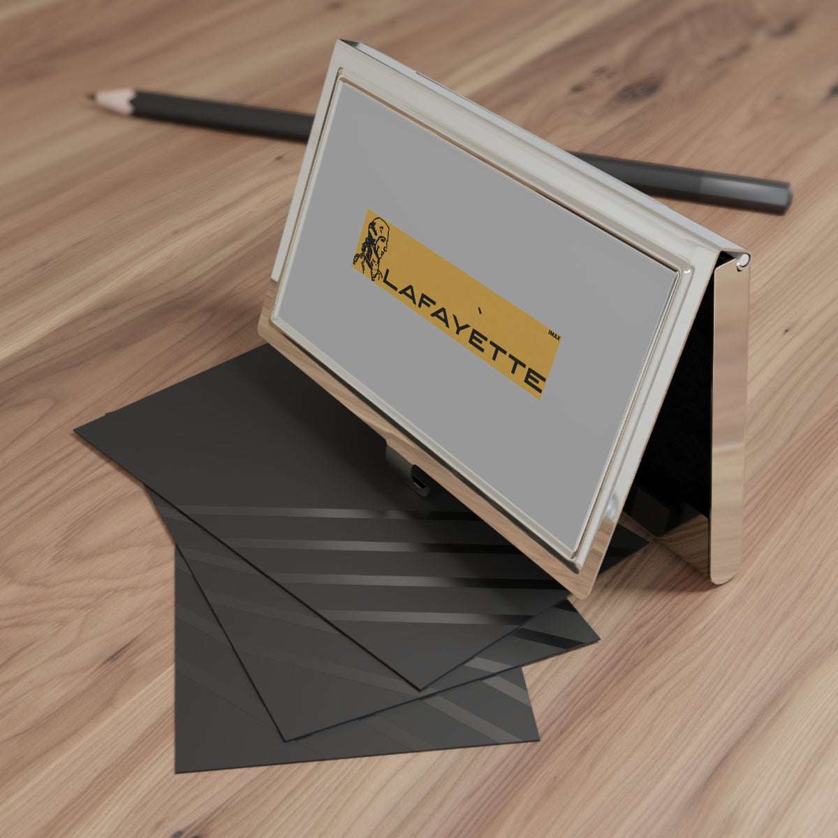 Lafayette Radio Electronics Metal Business Card Holder