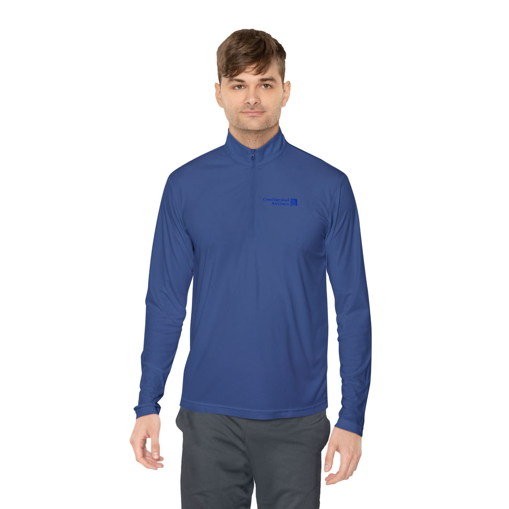 Continental Airlines Unisex Quarter Zip Pullover